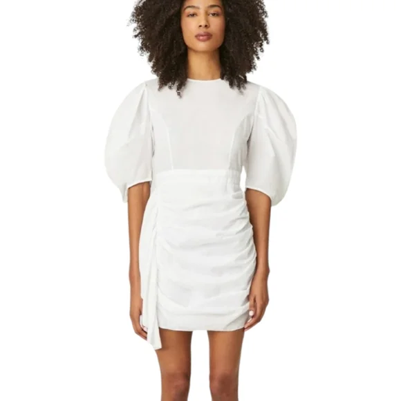 RHODE | Dresses | Nwt Rhode White Pia Dress Elegant White Cotton Ret395 Sz  M | Poshmark